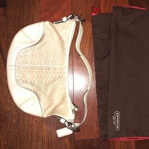 Coach Signature White Handbag